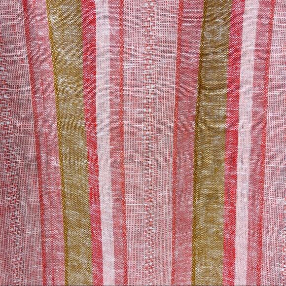 Drew pink tan stripe linen coastal button lagenlook boho festival tank top small - Picture 4 of 8